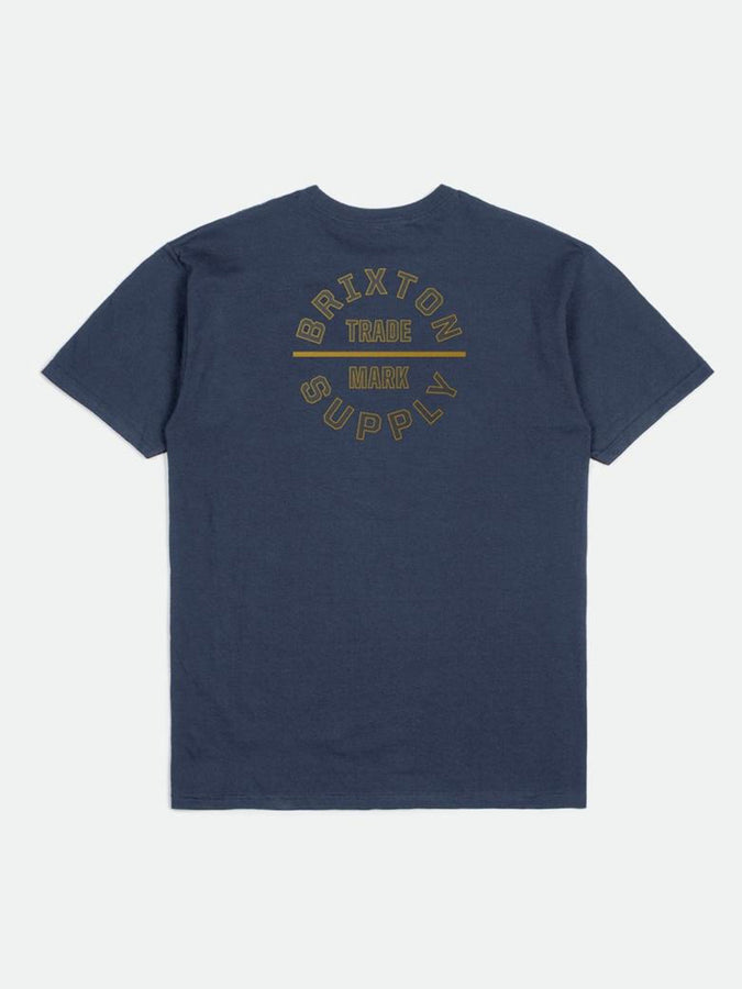 Brixton Oath V T-Shirt Spring 2024 | WASHED NAVY/GOLD/CHARCOAL