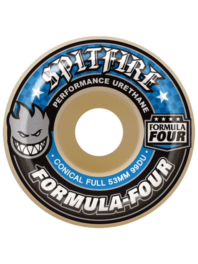 Spitfire F4 Conical Full 99DU 58mm Skateboard Wheels | NATURAL