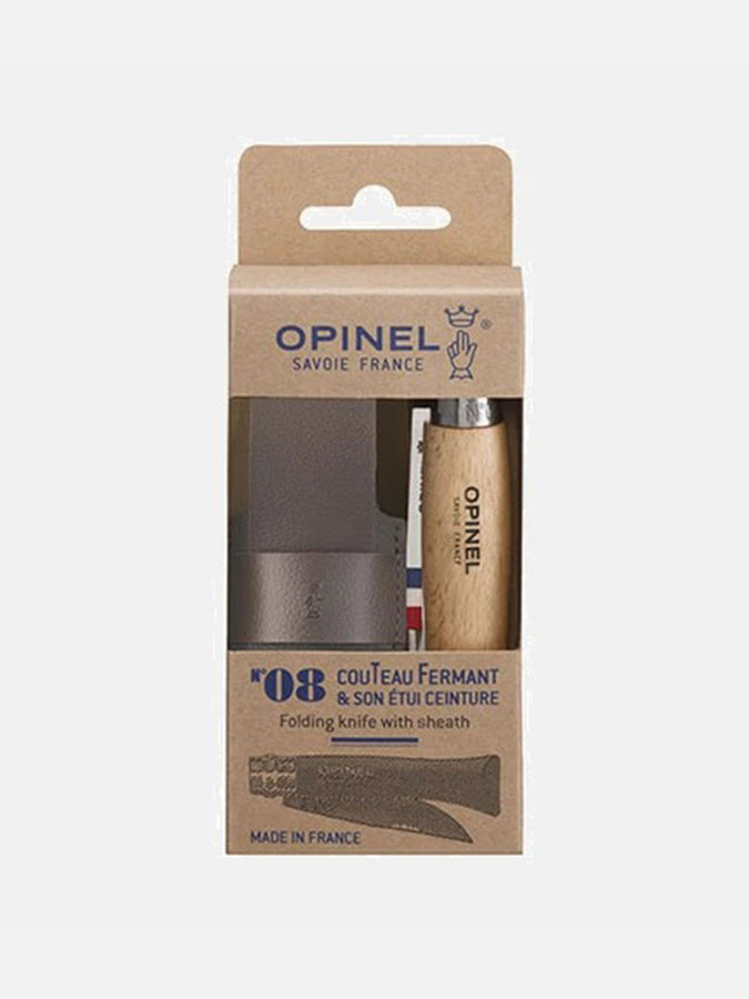 Opinel N08 Knife + Case | NATURAL