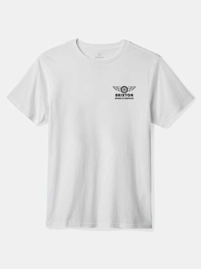 Brixton Spoke Short Sleeve T-Shirt Summer 2024 | WHITE