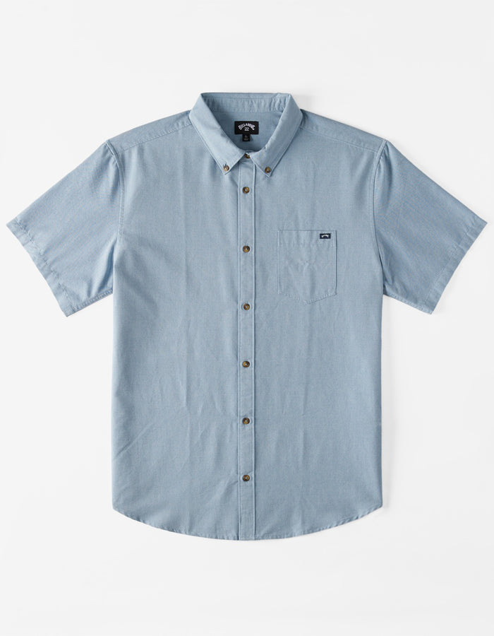 Billabong All Day Short Sleeve Buttondown Shirt | POWDER BLUE (POW)