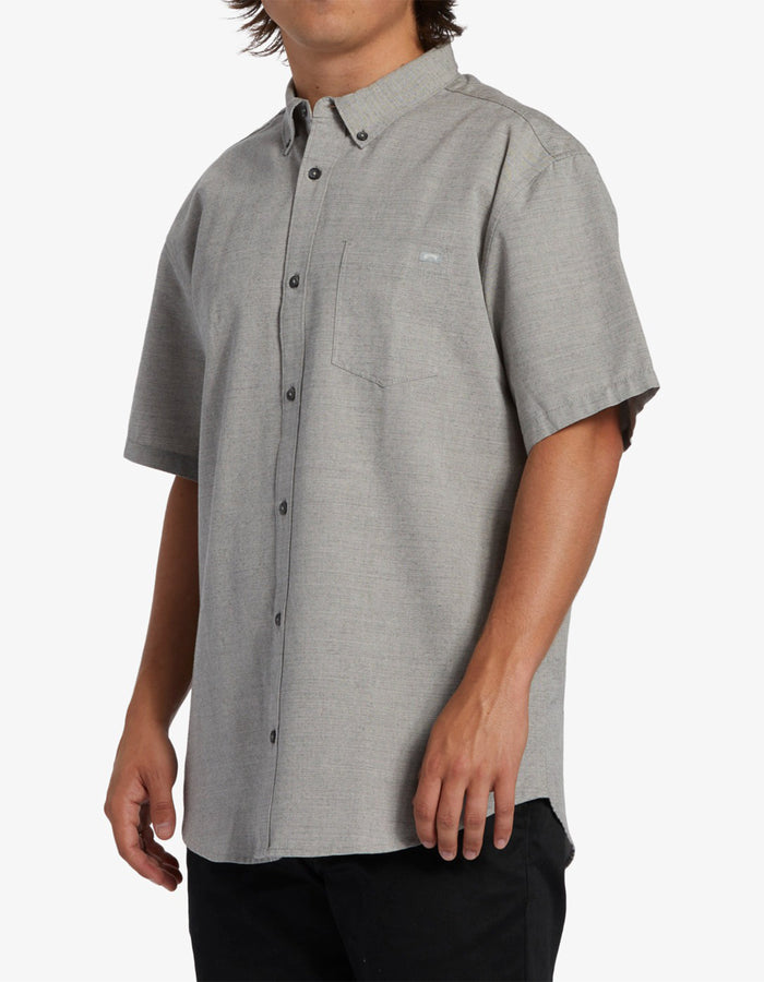 Billabong All Day Short Sleeve Buttondown Shirt | LIGHT GREY (LGR)