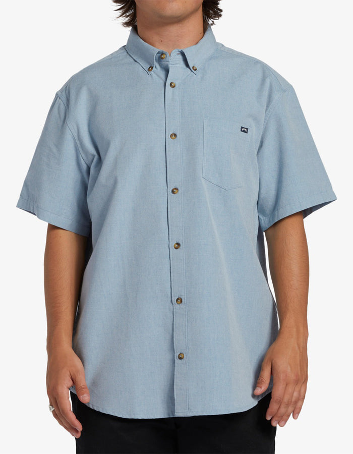 Billabong All Day Short Sleeve Buttondown Shirt | POWDER BLUE (POW)