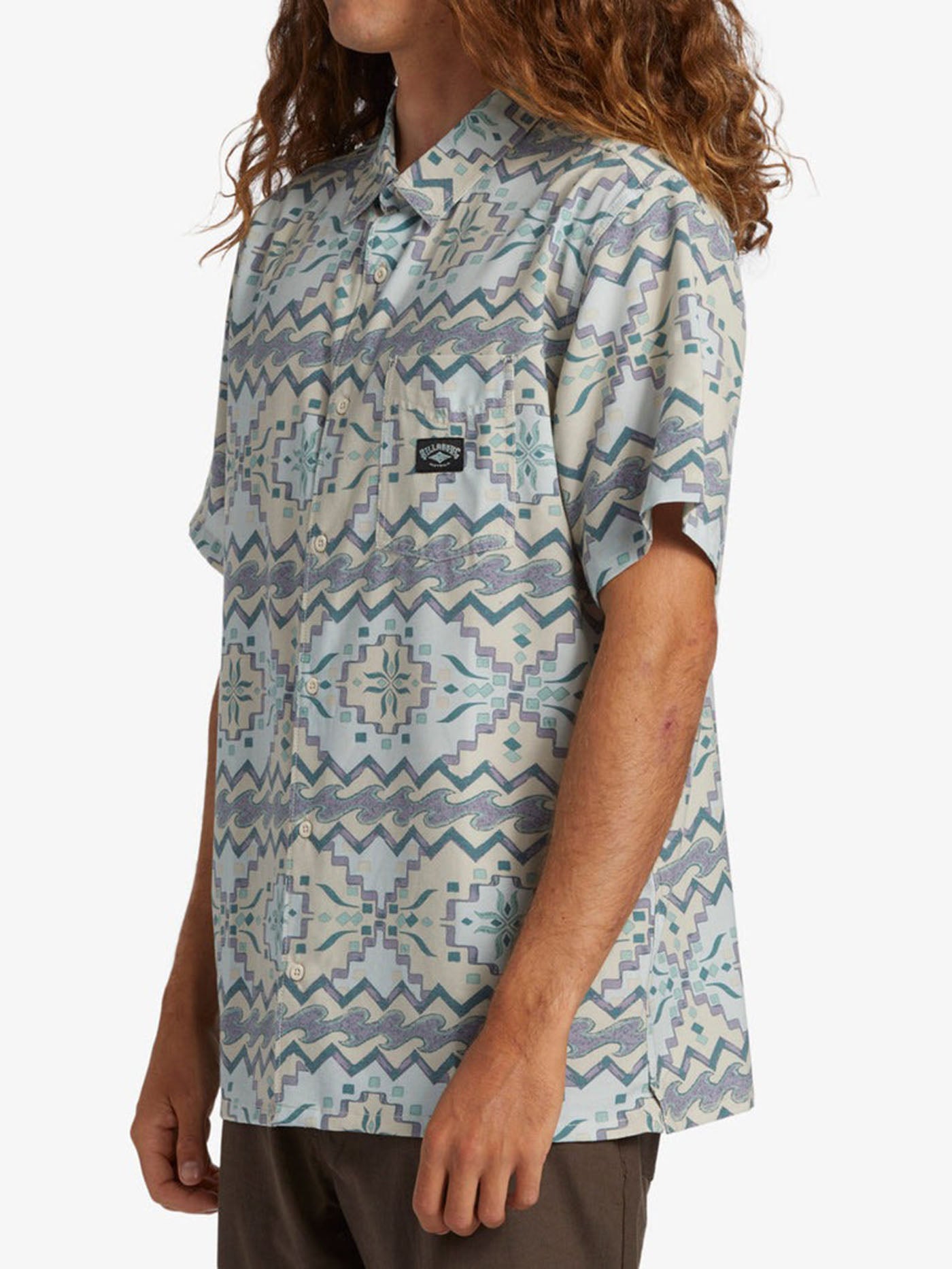 Billabong Summer 2024 Surftrek Trail Short Sleeve Buttondown Shirt