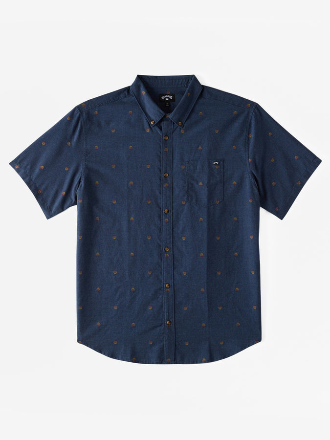 Billabong All Day Jacquard S/S Buttondown Shirt Spring 2024 | NAVY (NVY)