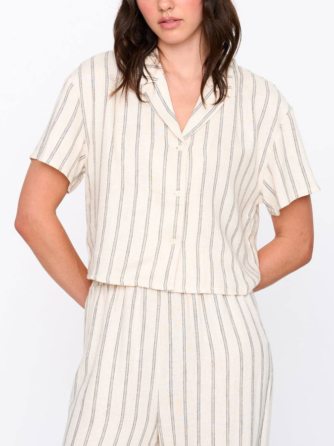 24 Colours Striped Short Sleeve Buttondown Shirt Spring 2026 | STRIPED