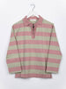 24 Colours Pink Striped Long Sleeve Polo Spring 2026