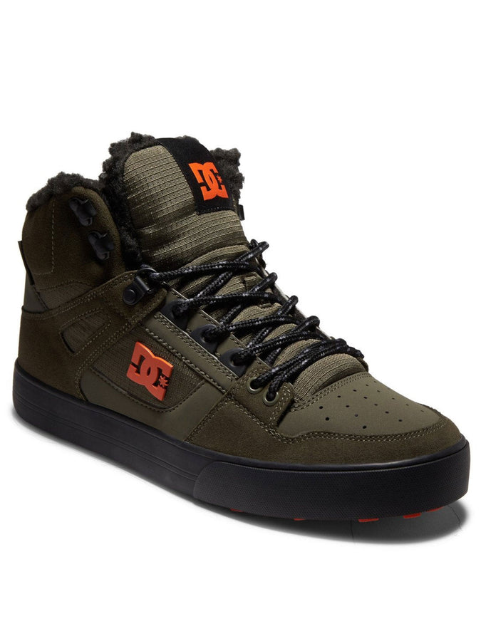 DC Pure High-Top WC WNT Dusty Olive/Orange Shoes Winter 2025 | DUSTY OLIVE/ORANGE (DOO)