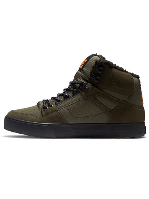 DC Pure High-Top WC WNT Dusty Olive/Orange Shoes Winter 2025