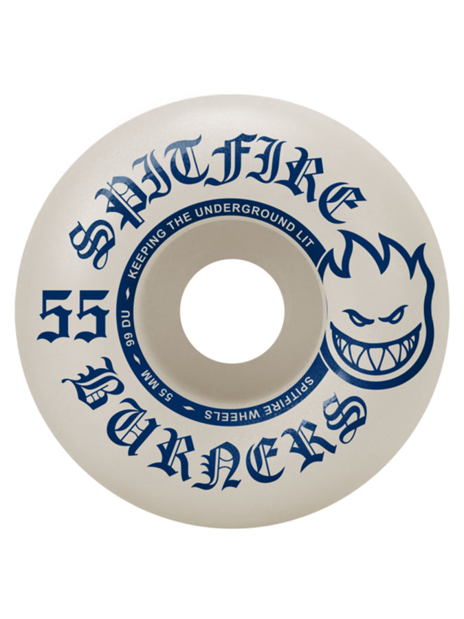 Spitfire Burners Skateboard Wheels | WHITE/BLUE