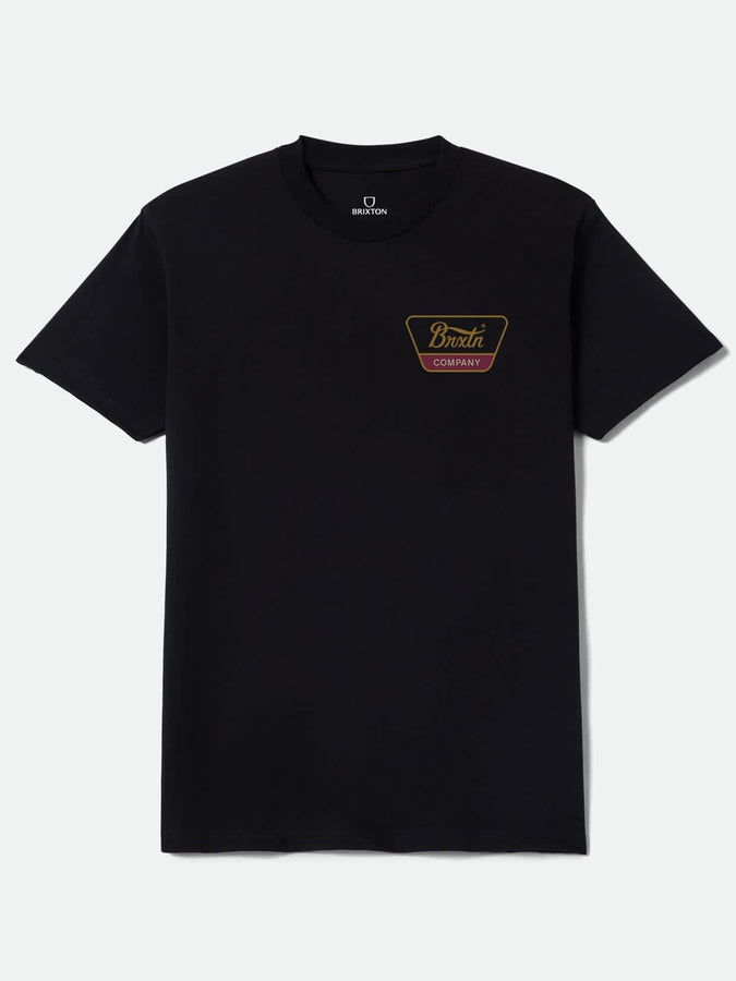 Brixton Linwood T-Shirt Fall 2026 | BLACK/METAL BRONZE/RED MHGN
