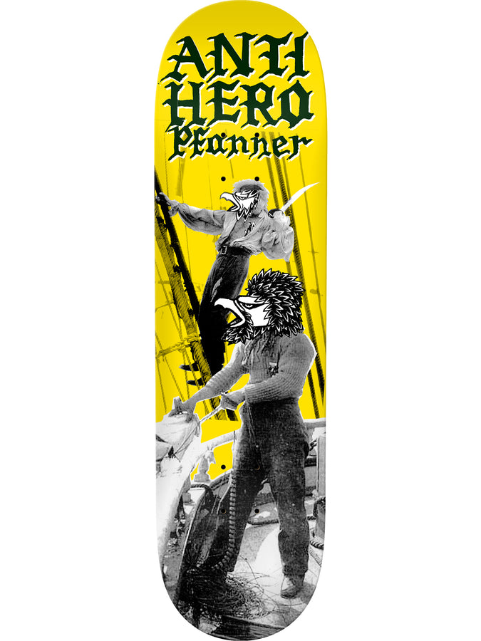 Anti Hero Wild Unknown Round 2 Pfanner 8.25 Skateboard Deck | YELLOW