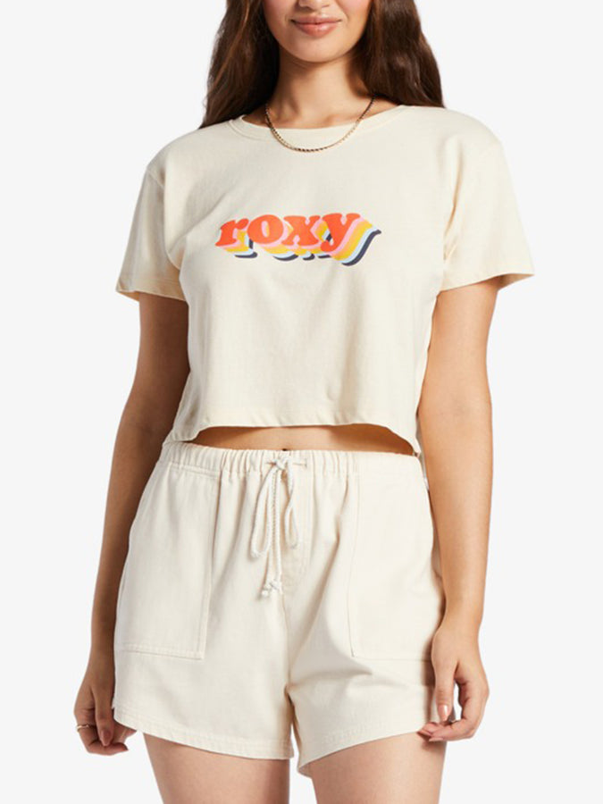 Roxy Retro Roxy Stack Crop T-Shirt Fall 2023 | TAPIOCA (TEH0)