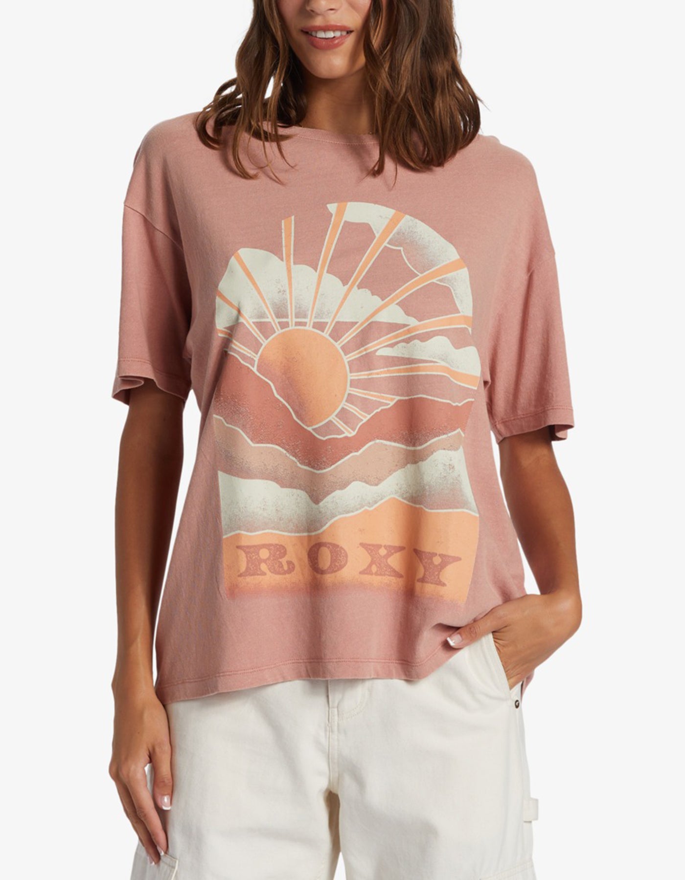 Roxy Get Lost In The Moment Ash Rose T-Shirt Spring 2024
