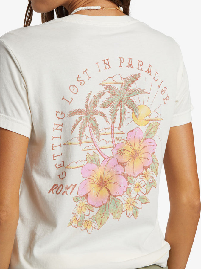 Roxy Hibiscus Paradise Women Egret T-Shirt Spring 2024 | EGRET (WBS0)