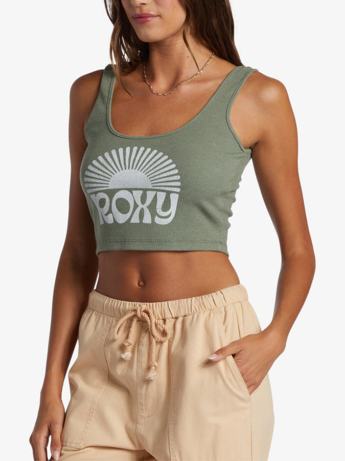 Roxy Rise and Shine Women Tank Top Spring 2024 | AGAVE GREEN (GZC0)