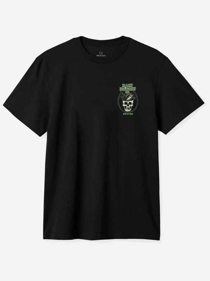 Brixton Bass Brains Skull Short Sleeve T-Shirt Summer 2024 | BLACK
