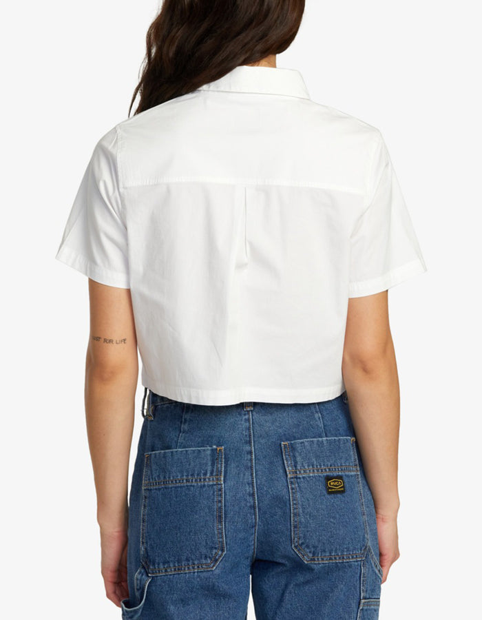 RVCA Recession II Short Sleeve Buttondown Shirt Spring 2024 | WHISPER WHITE (WPW)