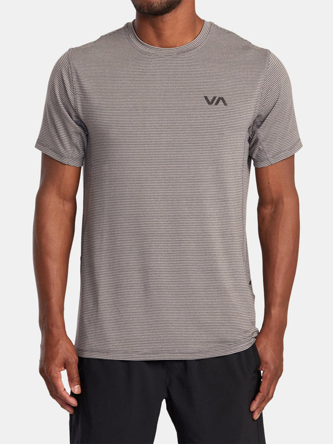 RVCA VA Vent Stripe T-Shirt Spring 2024 | HEATHER GREY STR (SJA3)