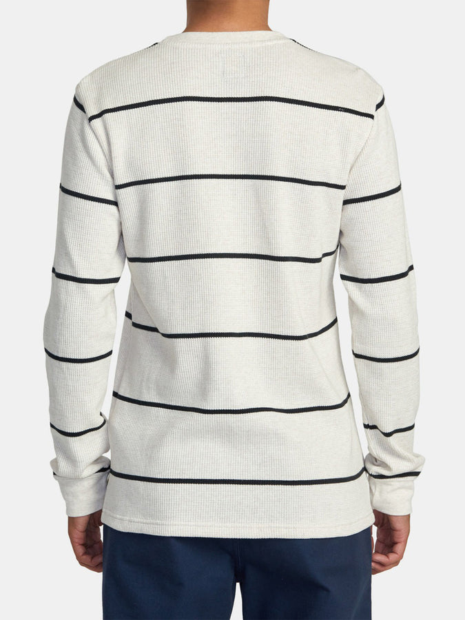 RVCA Day Shift Thermal Stripe Long Sleeve T-Shirt | OATMEAL (OAT)