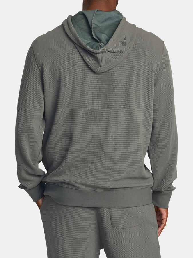 RVCA VA Cable Waffle Zip Hoodie | OLIVE (OLV)