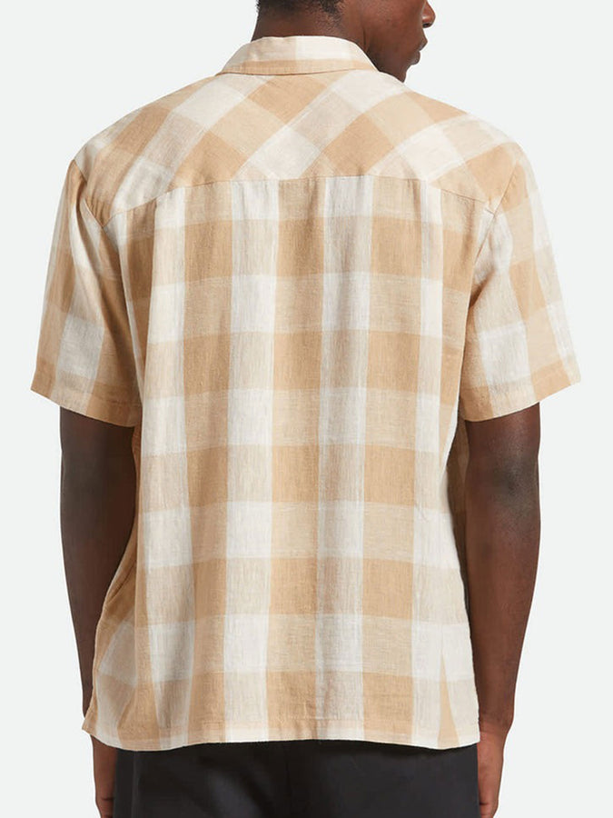 Brixton Cru Linen Blend Short Sleeves Shirt Fall 2025 | OFF WHITE/SAND