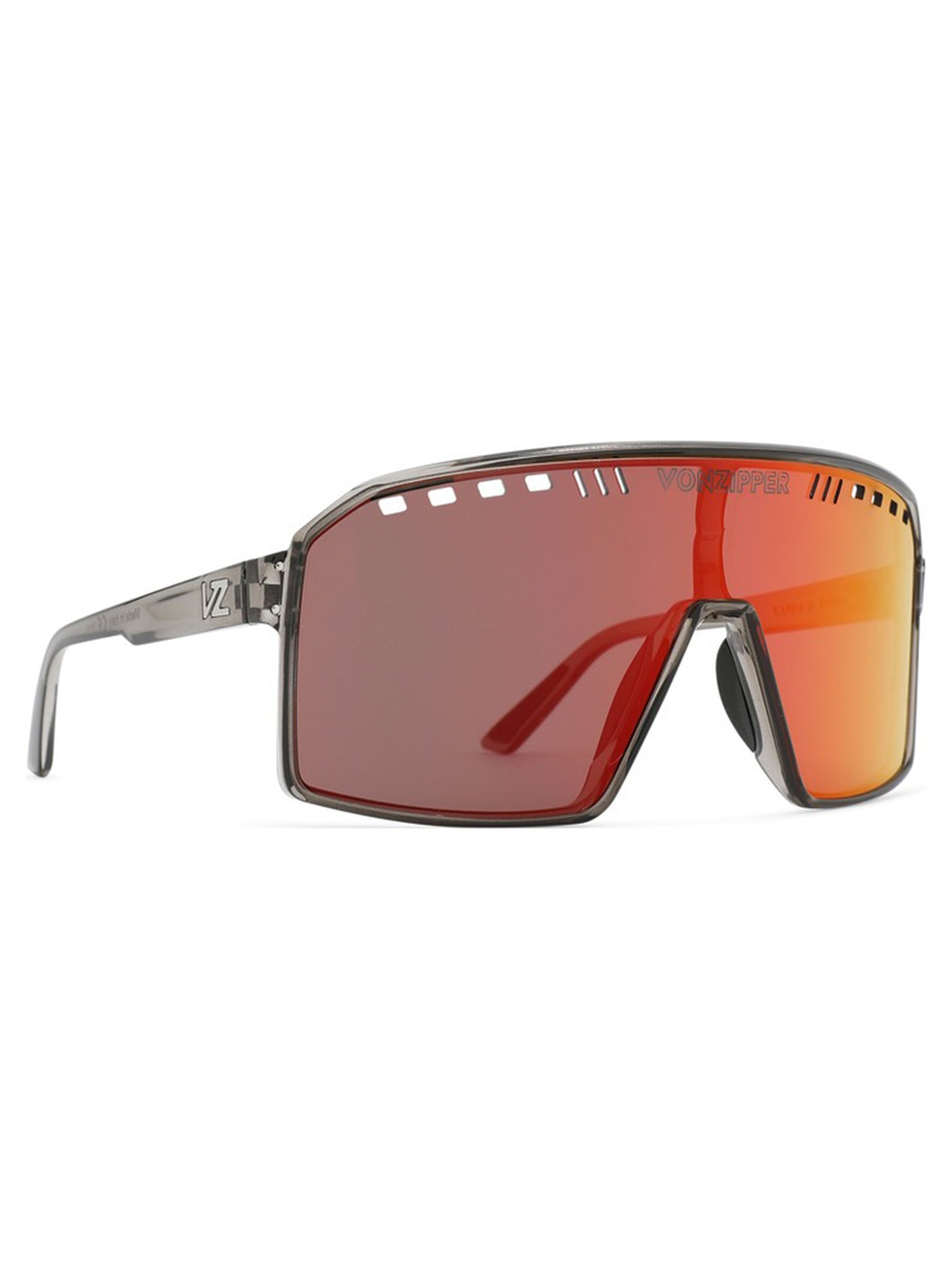Von Zipper Super Rad Grey Trans Satin/Black Fire Sunglasses