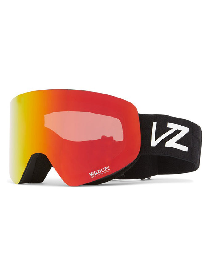 VonZipper Encore Black/Fire Chrome Snowboard Goggle 2024 | BLK SATIN/WILDLIFE FIRE