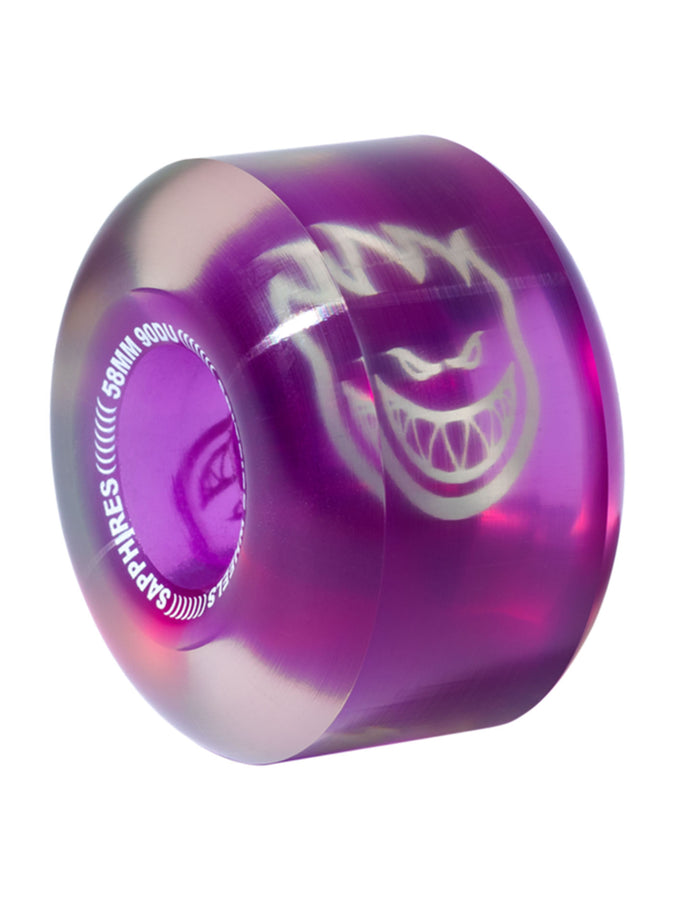 Spitfire Sapphire 90HD Clear/Purple Skateboard Wheels | CLEAR/PURPLE