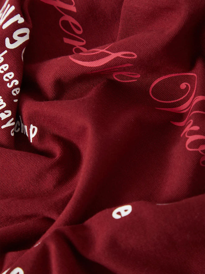 Brixton Burger She Wrote Pocket T-Shirt Fall 2026 | BURGUNDY