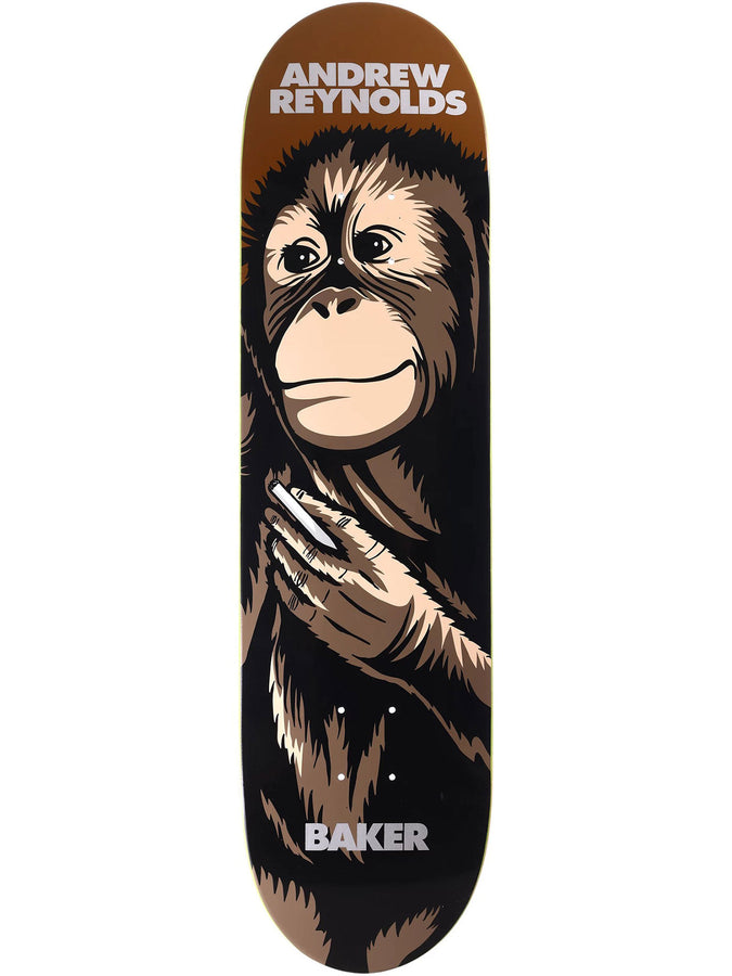 Baker Andrew Reynolds Smoking Monkey 8.25'' Skateboard Deck | BROWN