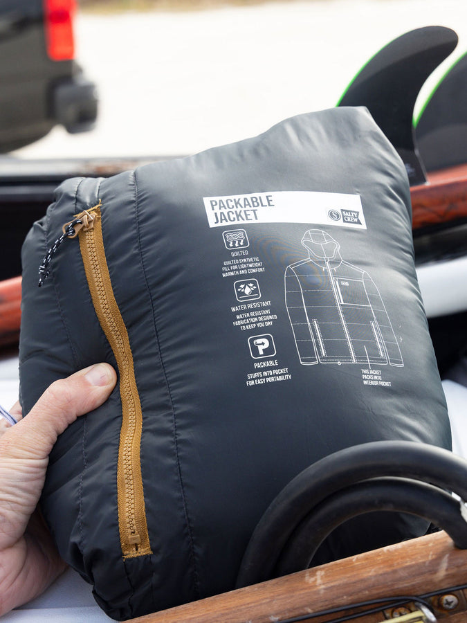 Salty Crew Barrier Hooded Jacket Holiday 2025 | BRONZE BROWN