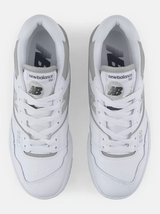 New Balance 550 White/Raincloud/White Shoes | WHITE/RAINCLOUD/WHITE