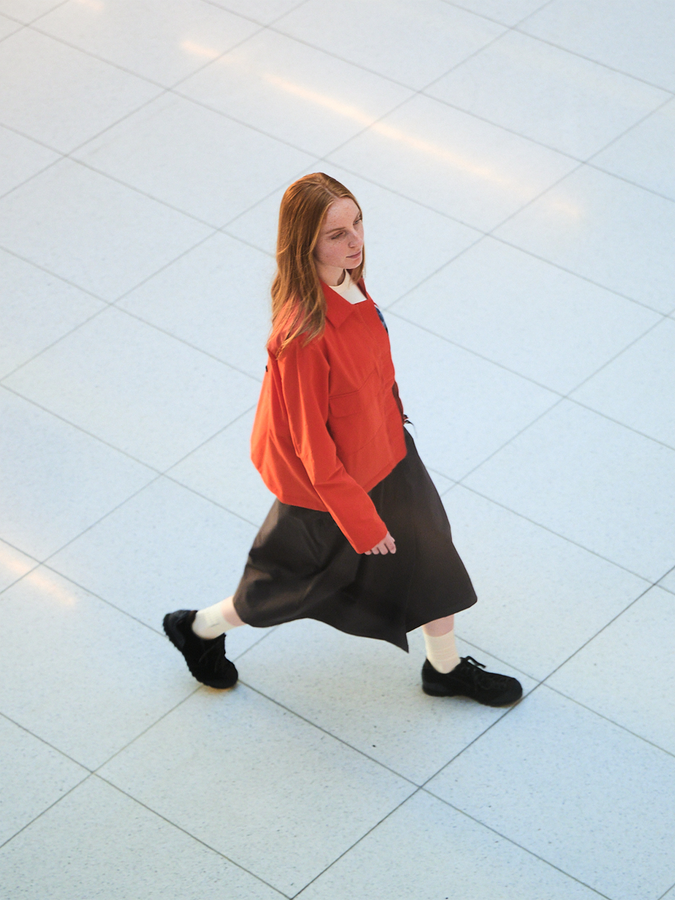 Pas Normal Studios Off-Race Tech Skirt Spring 2026 | DARK PURPLE