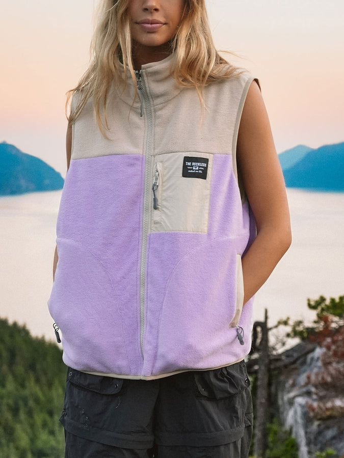 Notice The Reckless Blossom Reversible Vest Spring 2026 | LAVENDER/CREAM