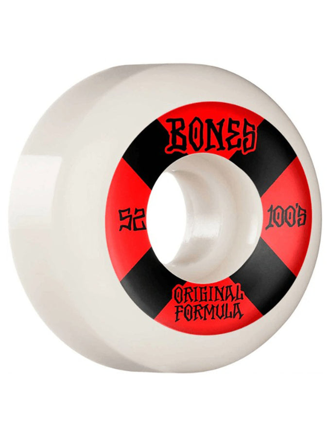 Bones Price Point 100'S V5 Sidecut 52mm Skateboard Wheels | WHITE