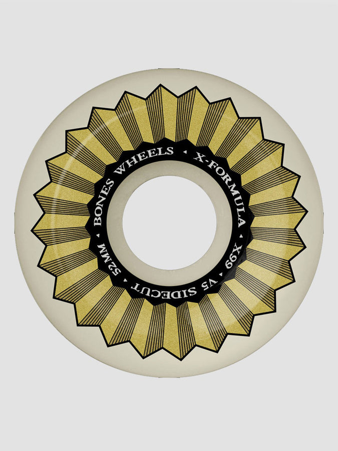 Bones X-Formula V5 Sidecut 99A Skateboard Wheels | NATURAL