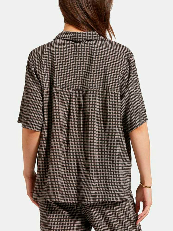Brixton Hudson Lounge S/S Buttondown Shirt Fall 2024 | WSHD BLACK/CNDR GREY DMND