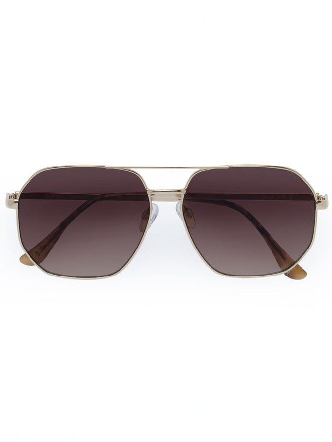 Aire Corvus Gold Dark Tort/Brown Grad Sunglasses | GOLD DARK TORT/BROWN GRAD
