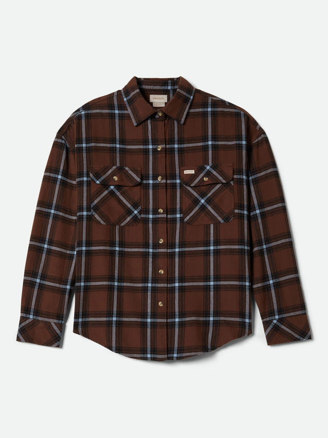 Brixton Bowery Vintage Buttondown Shirt Holiday 2025 |PINECONE BRWN/BLK/BORROWED BLU