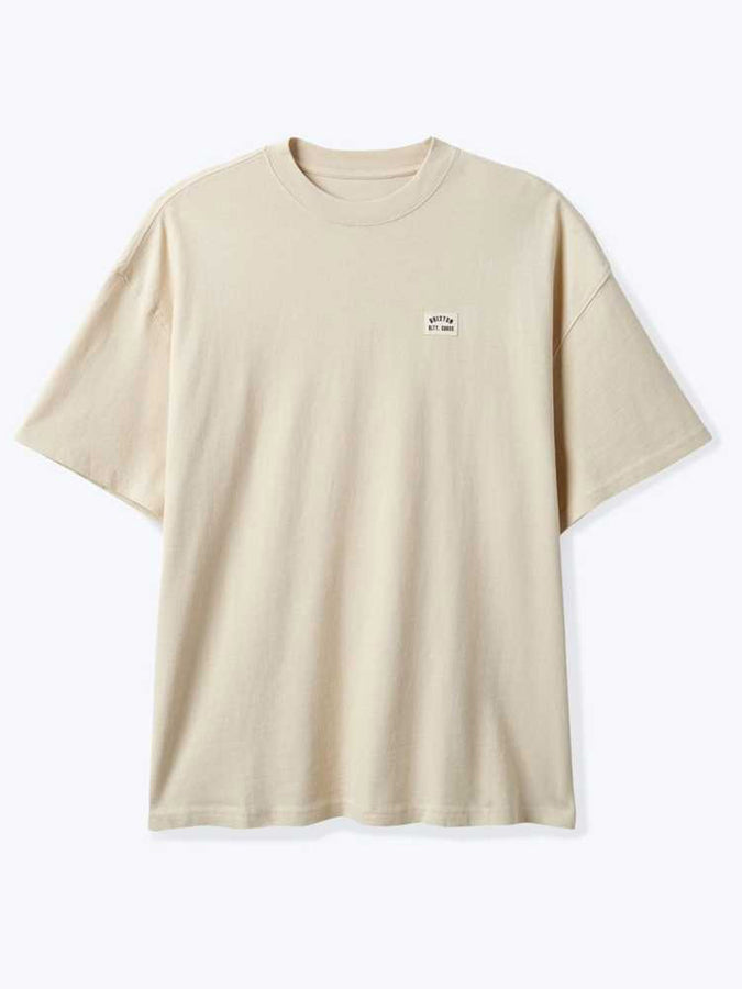 Brixton Woodburn Short Sleeve T-Shirt Summer 2024 | CREAM CLASSIC WASH