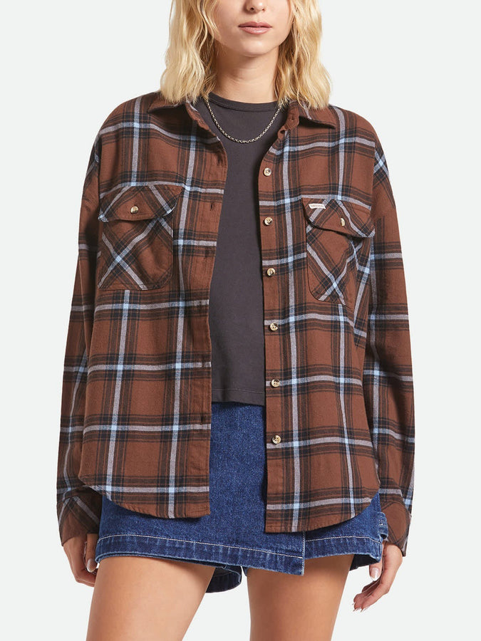 Brixton Bowery Vintage Buttondown Shirt Holiday 2025 |PINECONE BRWN/BLK/BORROWED BLU