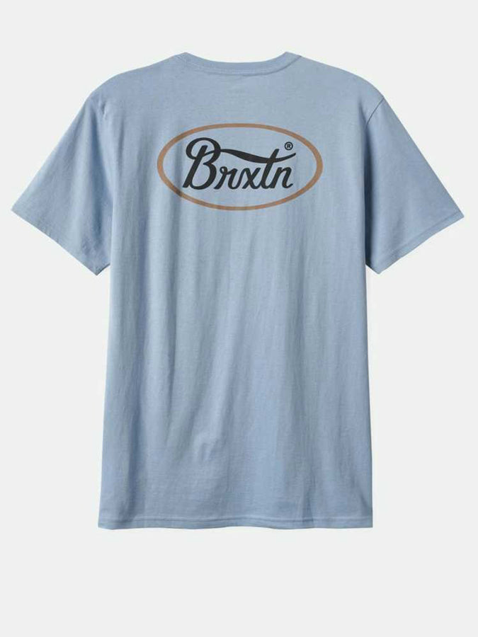 Brixton Parsons Short Sleeve T-Shirt Summer 2024 | DUSTY BLUE / WASHED BLACK / STONE