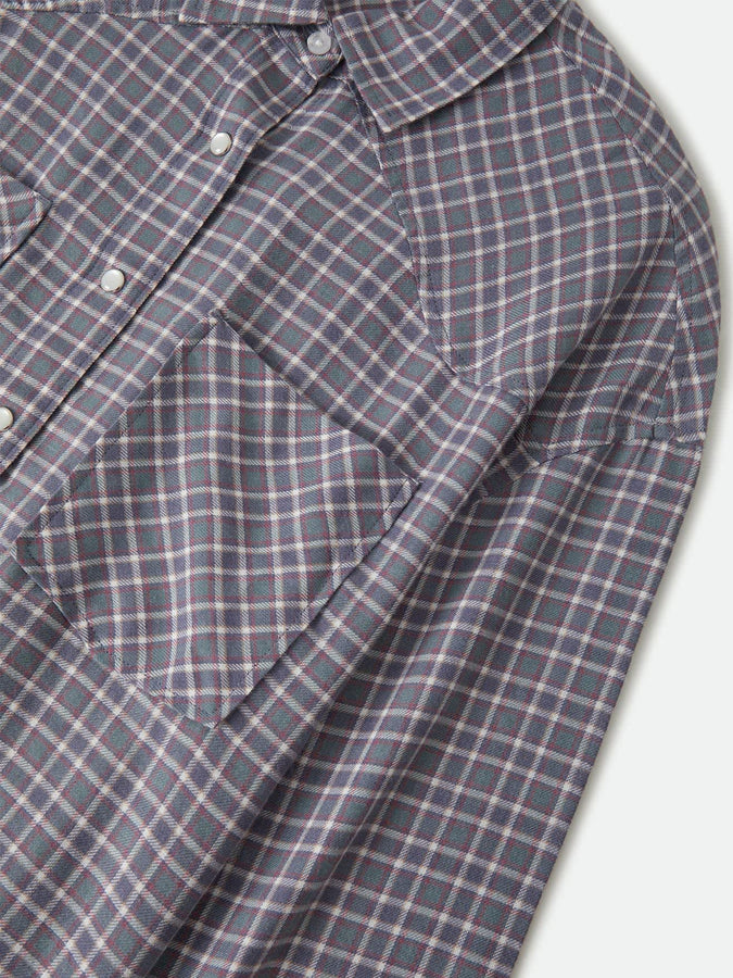 Brixton Wayne Long Sleeve Buttondown Shirt Fall 2026 | SOFT NAVY PLAID