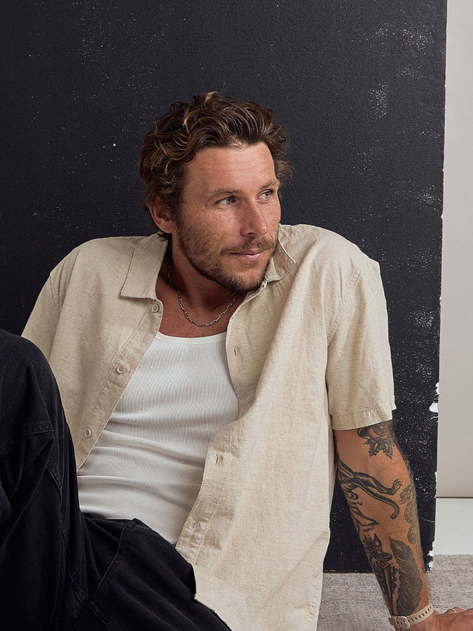 Rhythm Classic Linen S/S Buttondown Shirt Spring 2026 | SAND