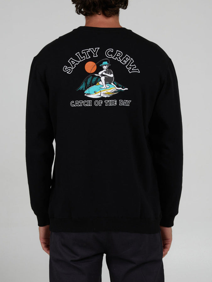 Salty Crew Catch Of The Day Crew Neck Summer 2024 | BLACK
