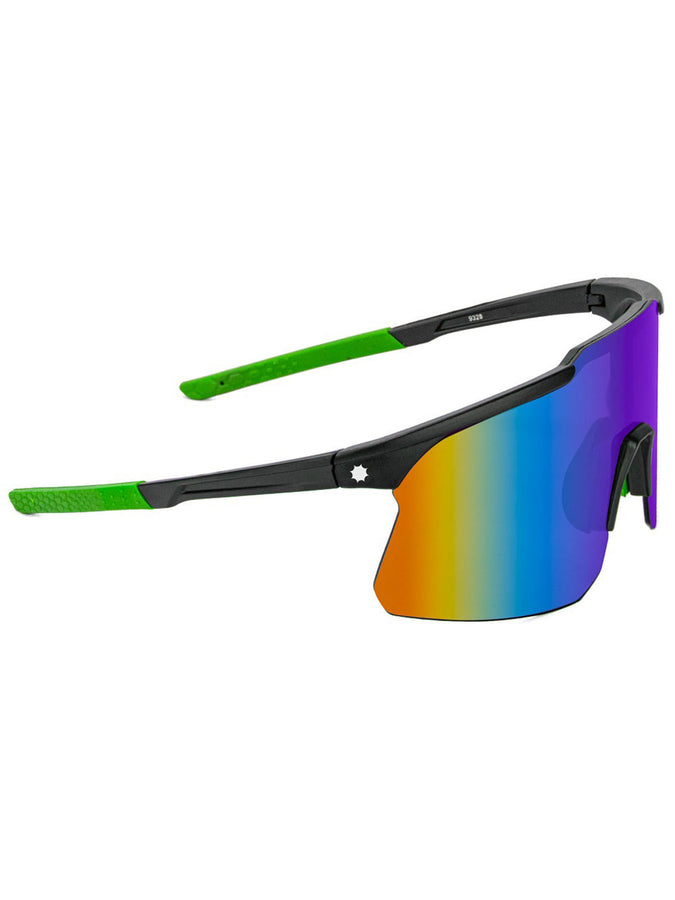 Glassy Cooper Speed Sunglasses | BLACK/GREEN MIRROR
