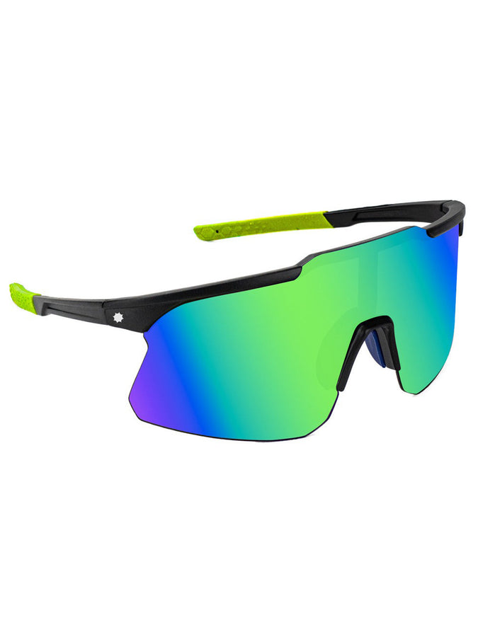 Glassy Cooper Speed Sunglasses | BLACK/GREEN MIRROR
