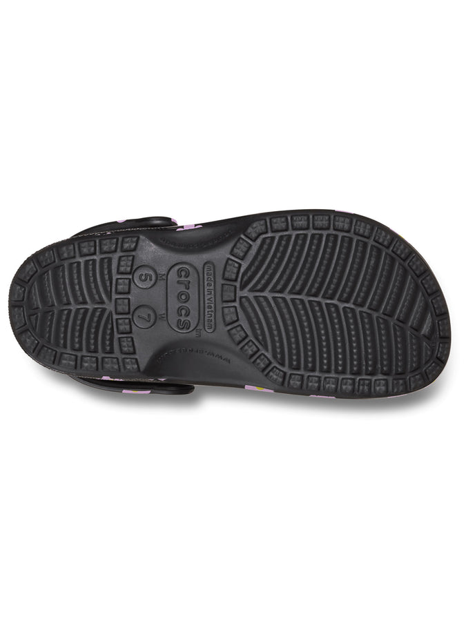 Crocs Classic Flower Clog Black Shoes Spring 2026 | BLACK (001)