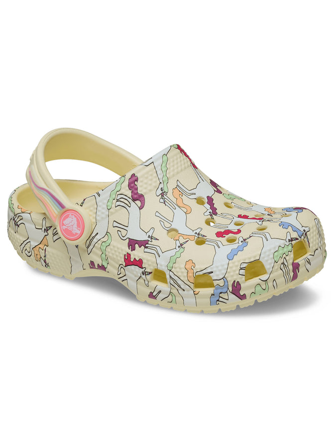 Crocs Classic Unicorn Graphic Clog Yellow Shoes Spring 2026 | YELLOW LIGHT (7CJ)